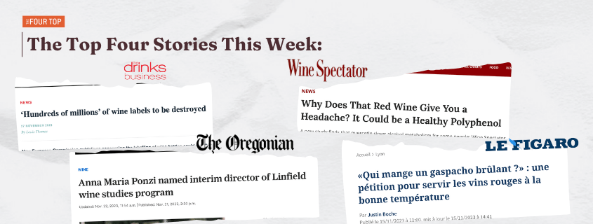 article clippings from the top wines news stories this week